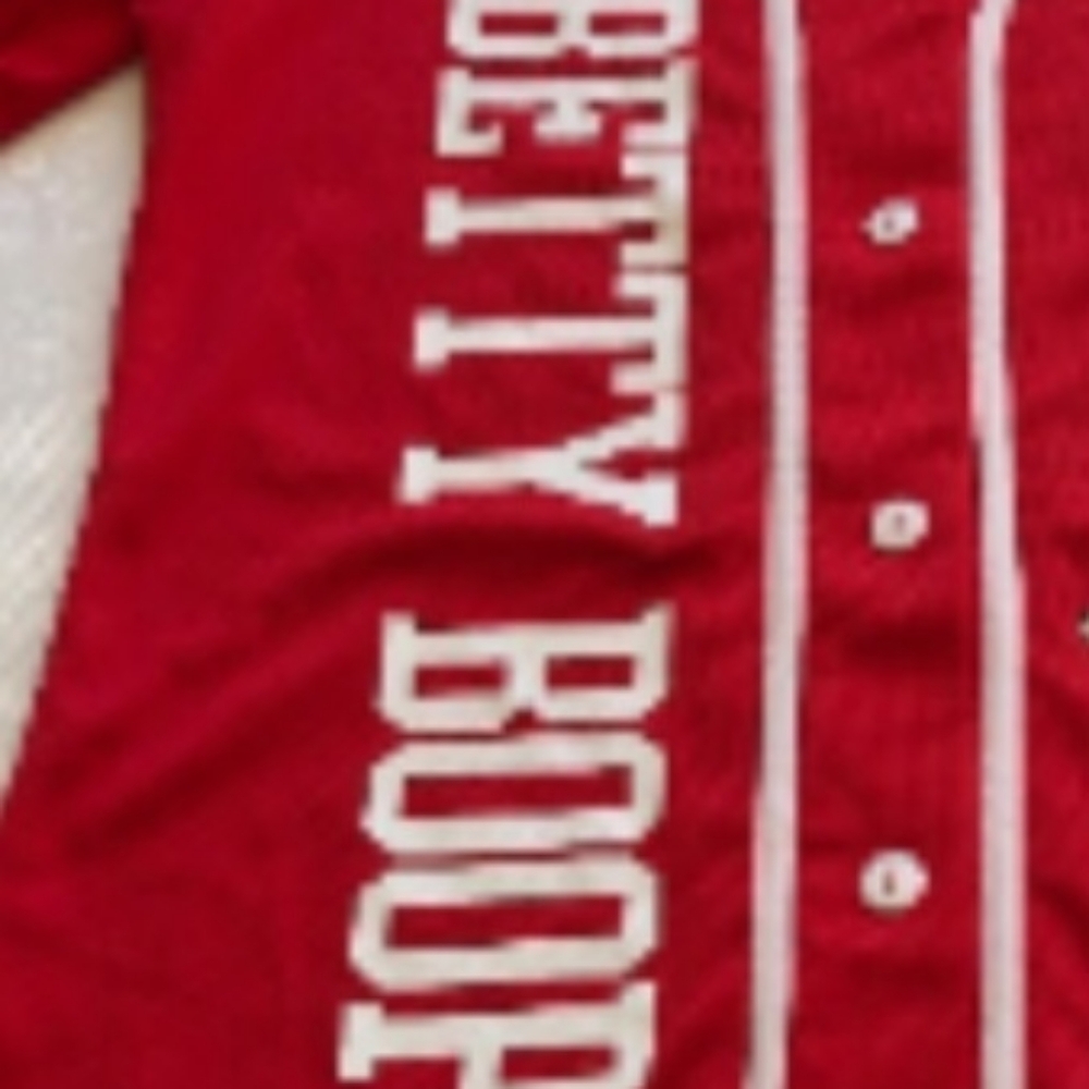 NWOT Betty Boop Red/White Baseball Jersey - Picture 7 of 10